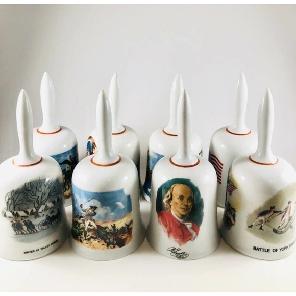 Danbury Mint Porcelain Ringing Bells - US America themed - Picture 1 of 8